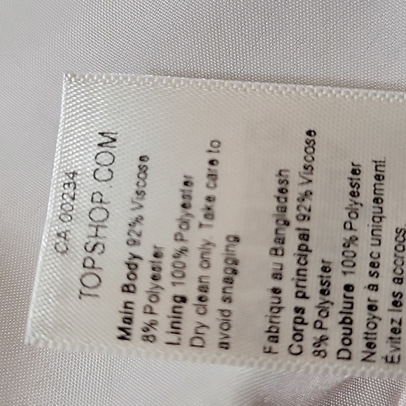 Topshop single breasted blazer light gray size 4 - Picture 6 of 6